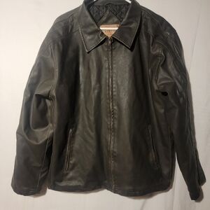 THE ORIGINAL ARIZONA JEAN COMPANY FAUX LEATHER JACKET SIZE XL